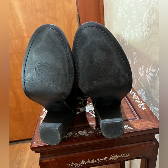 Vince Camuto " Madolee"  Braided Black Suede Tall Block Heel Boots - Picture 5 of 7